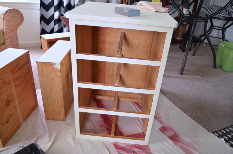 Painting old chest of drawers with General Finishes Milk Paint