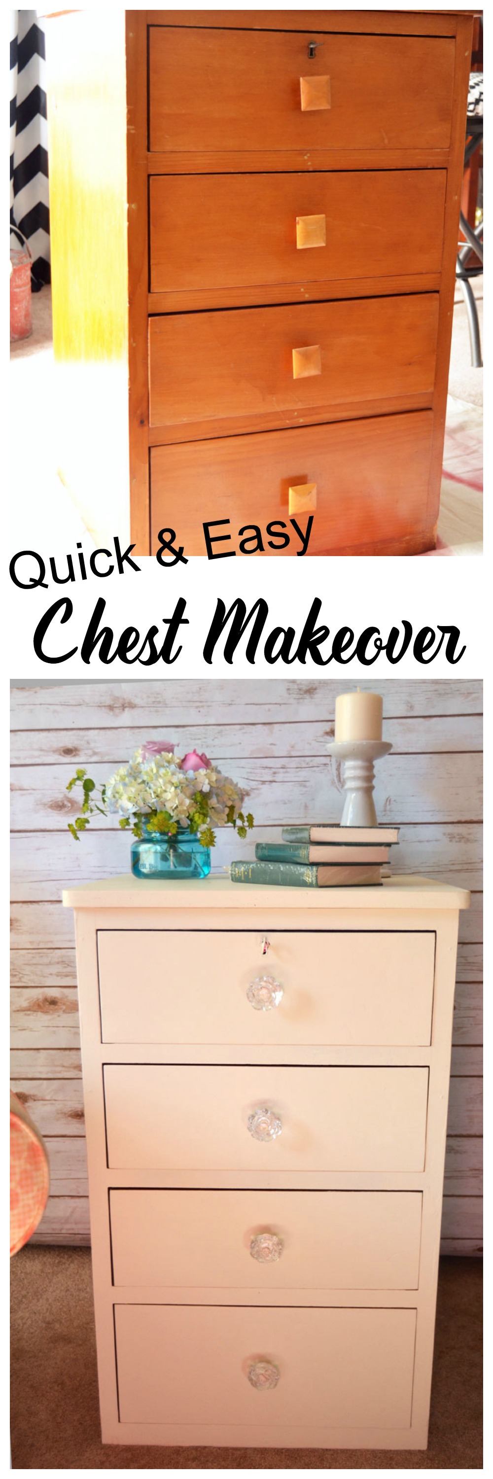 Quick and Easy Chest of Drawers Makeover with Milk Paint