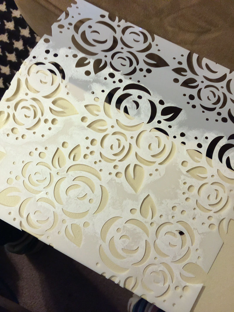 Roses stencil made with Silhouette Cameo®