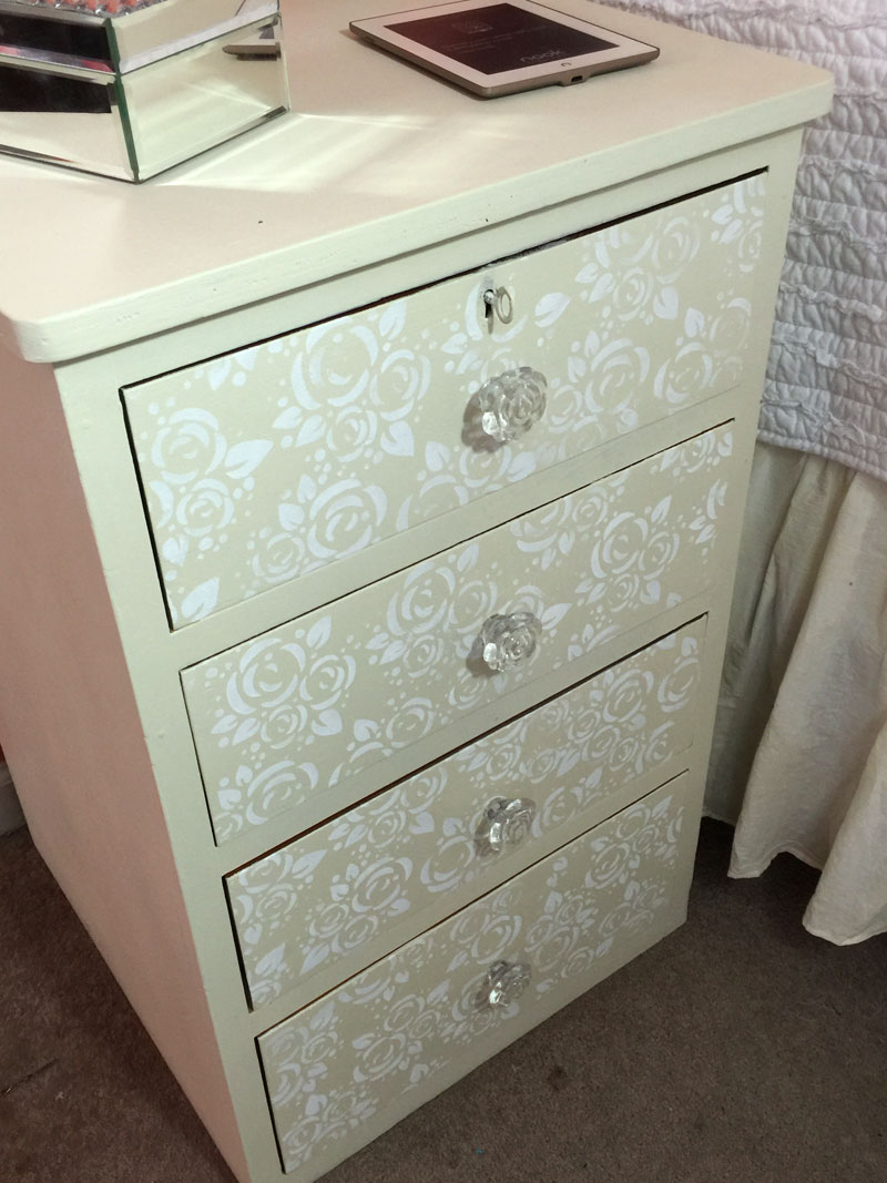 Stenciled Drawer Fronts