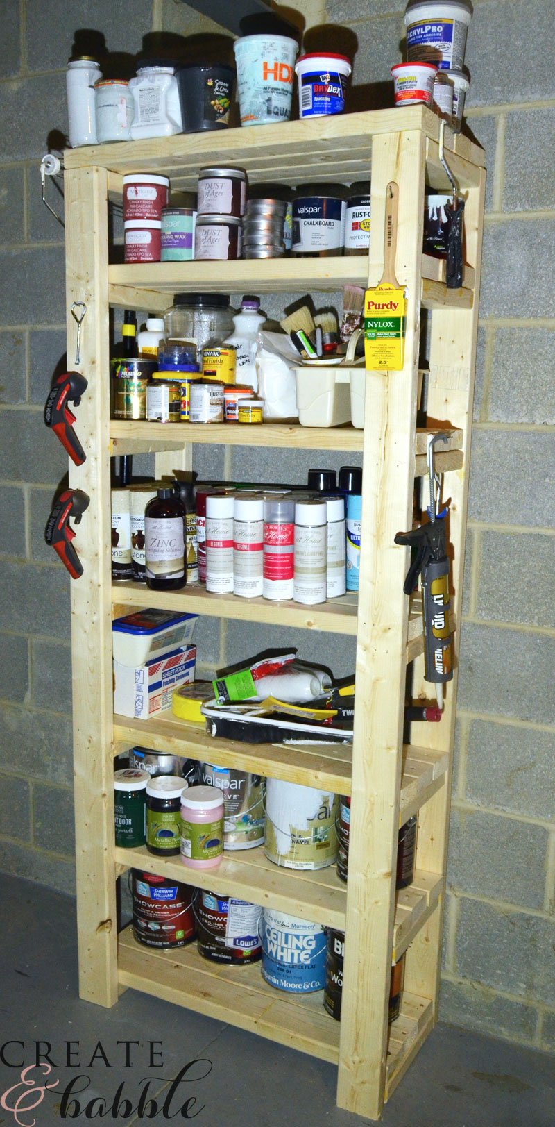 Craft Paint Storage {Wood Project}  Craft paint storage, Paint storage,  Craft room design