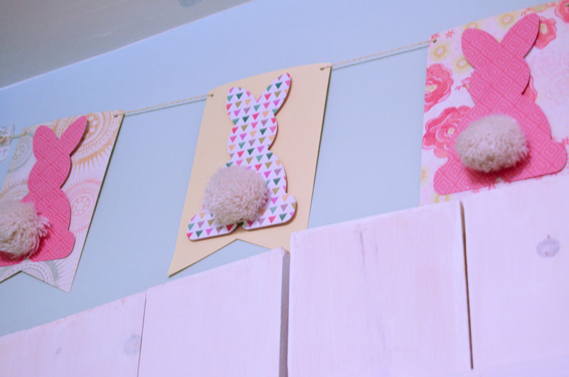 bunny banner made with card stock