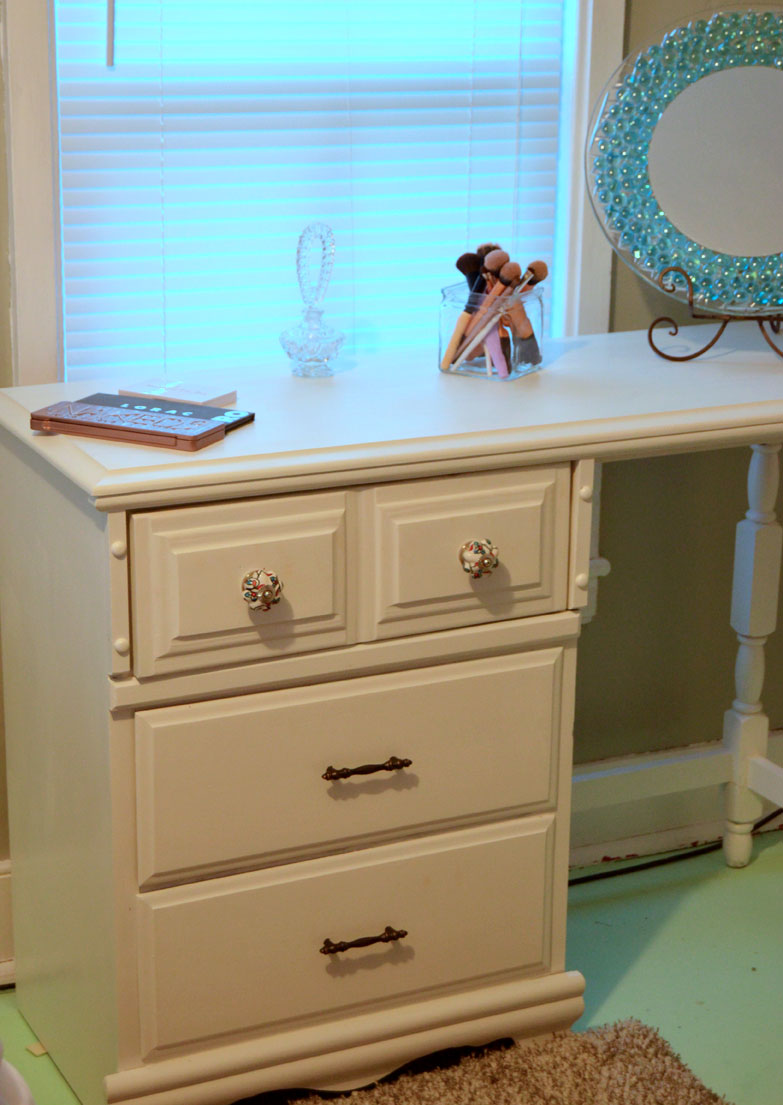 Upcycle An Old Desk Into A Vanity, Desk Made Into Vanity