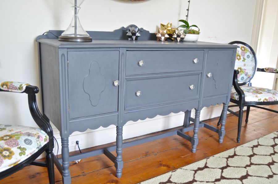 foyer-table-repainted-with-gray