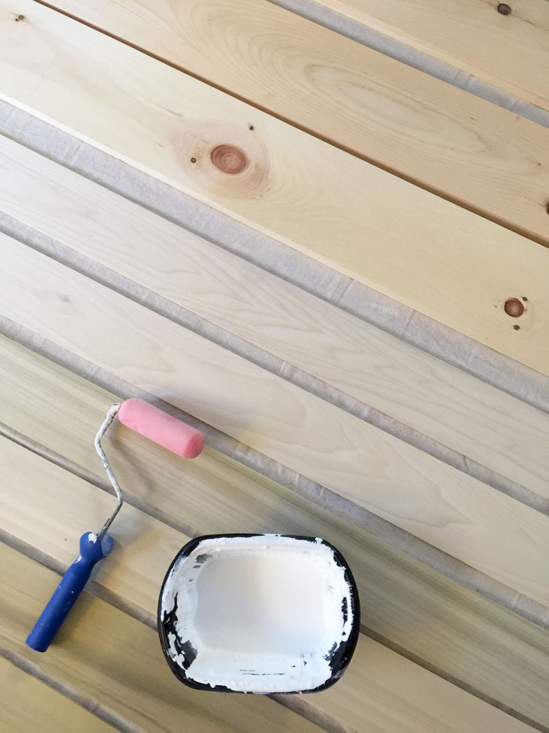 painting wood boards for diy indoor shutters