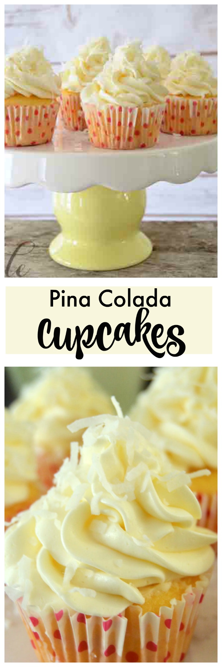 pina colada cupcakes pin