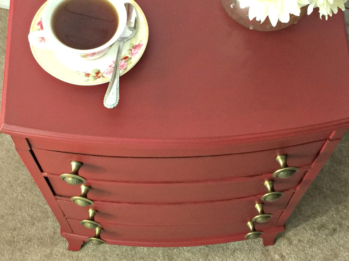 Red Painted Chest Of Drawers Create And Babble