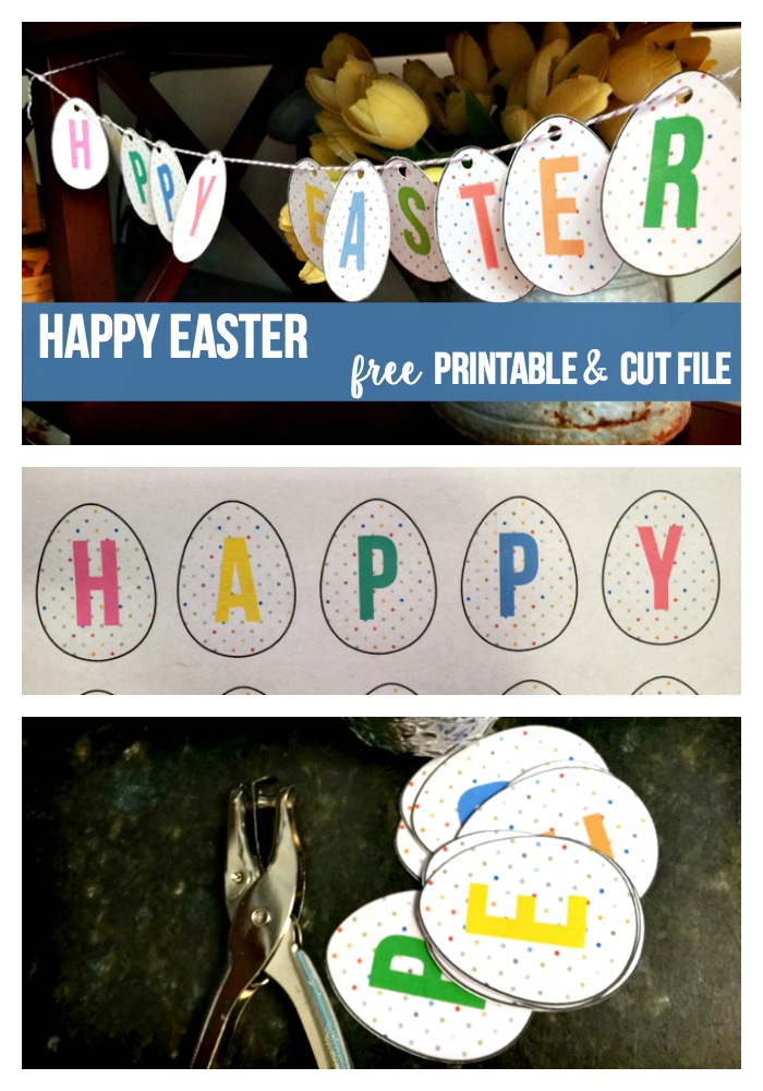 Last minute Easter decoration. Print out this cute Happy Easter Printable