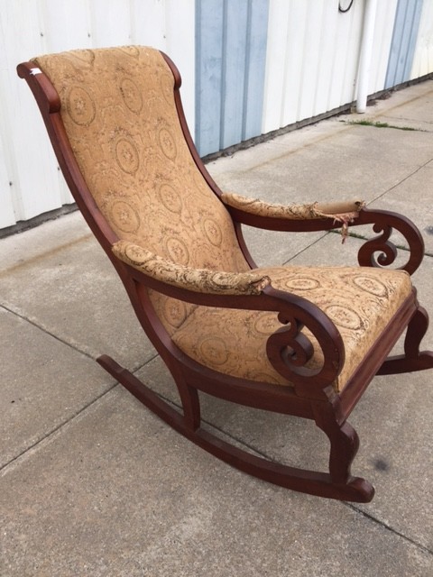 old rocking chair in desperate need of some TLC