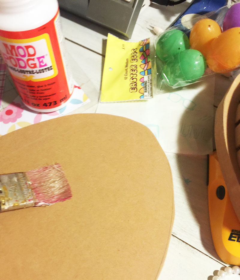 How to make decorative wooden easter eggs with wood and scrapbook paper