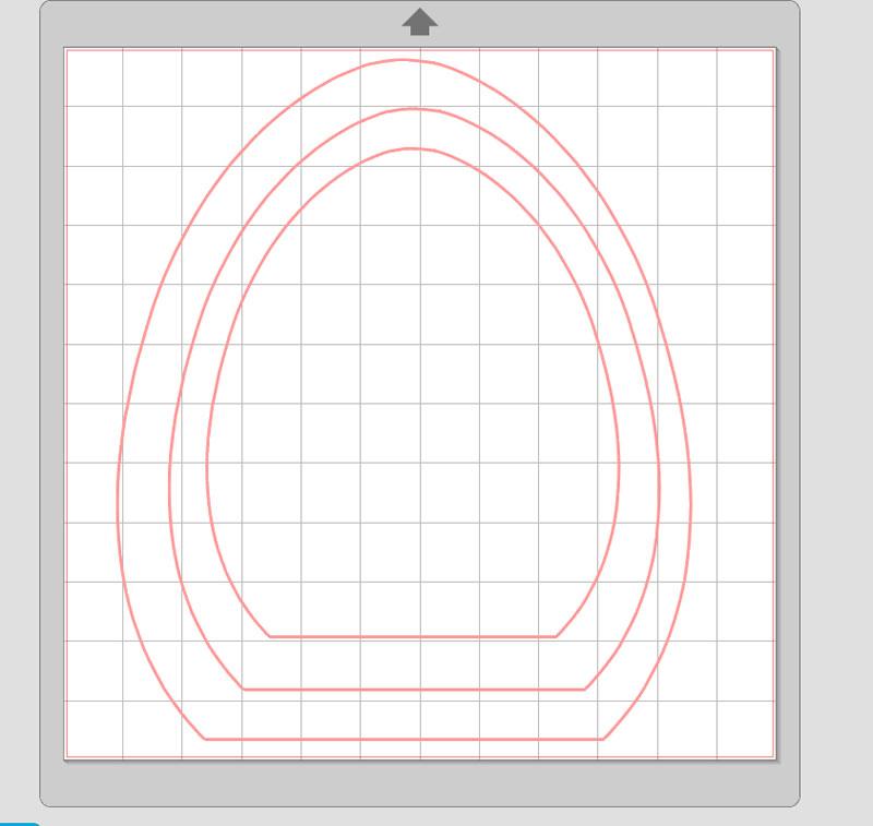 flat-bottomed egg shapes made using Silhouette Cameo