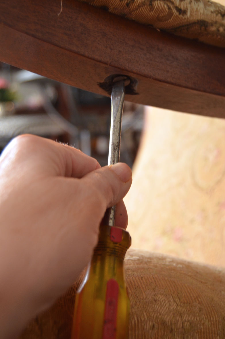 taking chair apart and cleaning it well