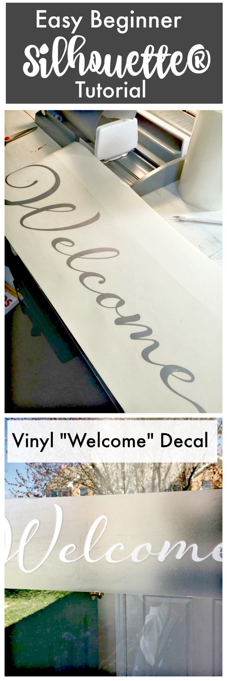 Easy Beginner Silhouette Tutorial - Vinyl Welcome Decal