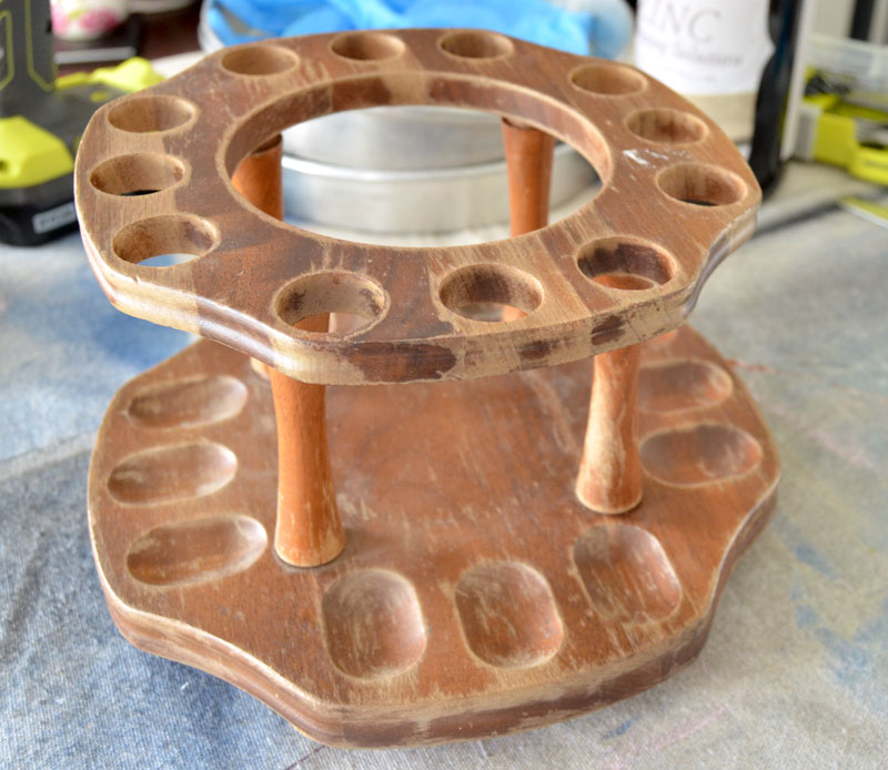 This pipe holder is going to be made into a two-tiered stand