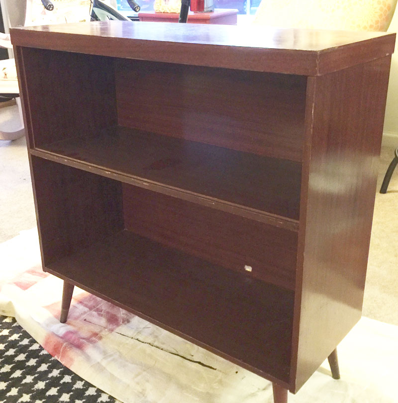 mid century modern record cabinet for makeover