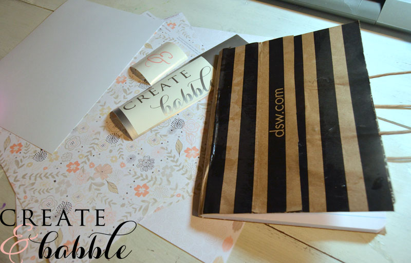 use scrapbook paper, paper bags, and mod podge to make pretty and personalized notebooks