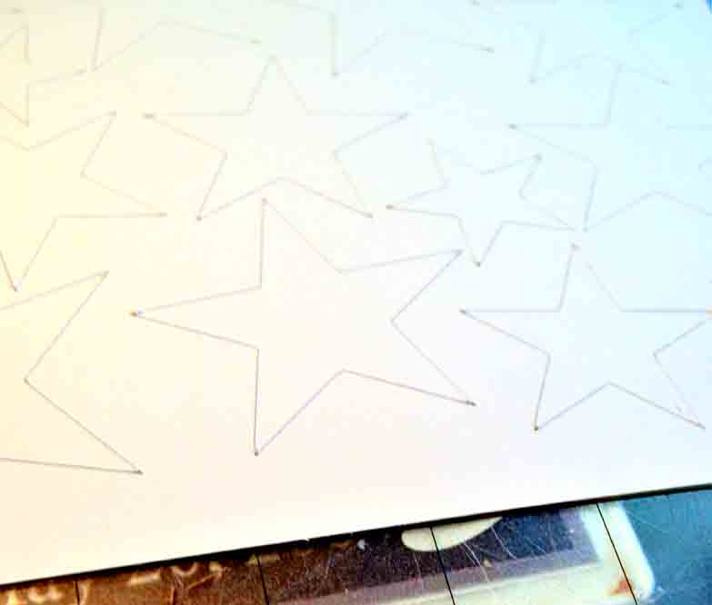 stars cut from silhouette doubled sided adhesive