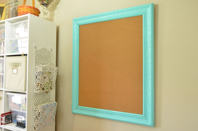 how to make a framed bulletin board