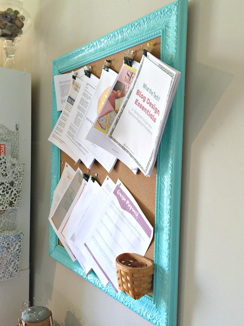 how to make a framed bulletin board