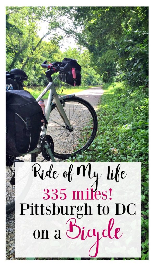 335 mile bike ride from Pittsburgh, PA to Washington, DC