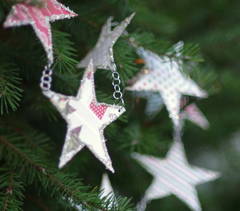 Glittered Star Garland