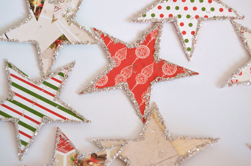 Glittered Star Garland