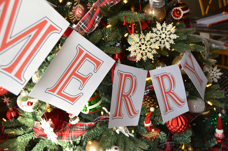 Merry Christmas Banner Create and Babble