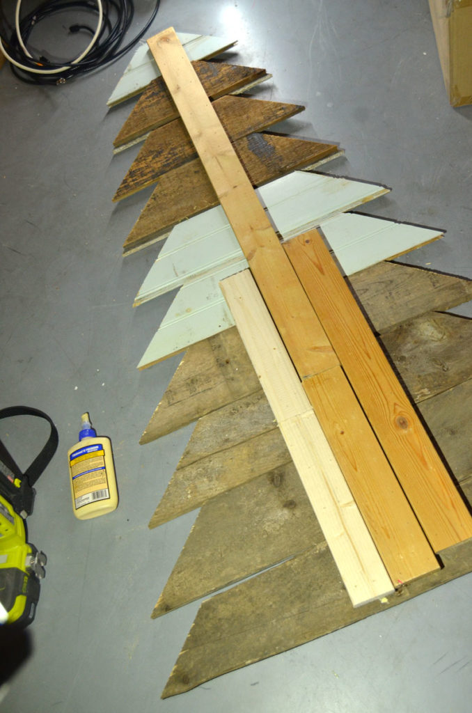 Salvaged Wood Christmas Tree