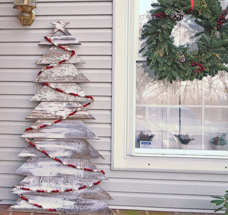 Salvaged Wood Christmas Tree