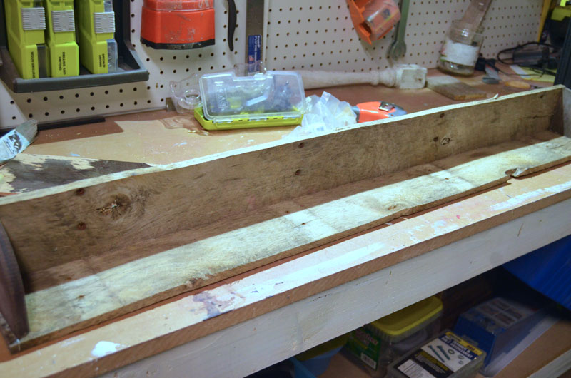 DIY pallet wood Christmas stocking shelf