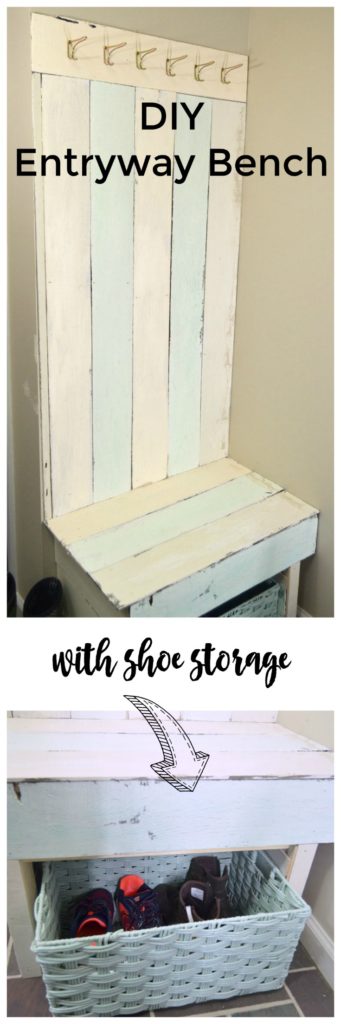 DIY Entryway Bench with Shoe Storage