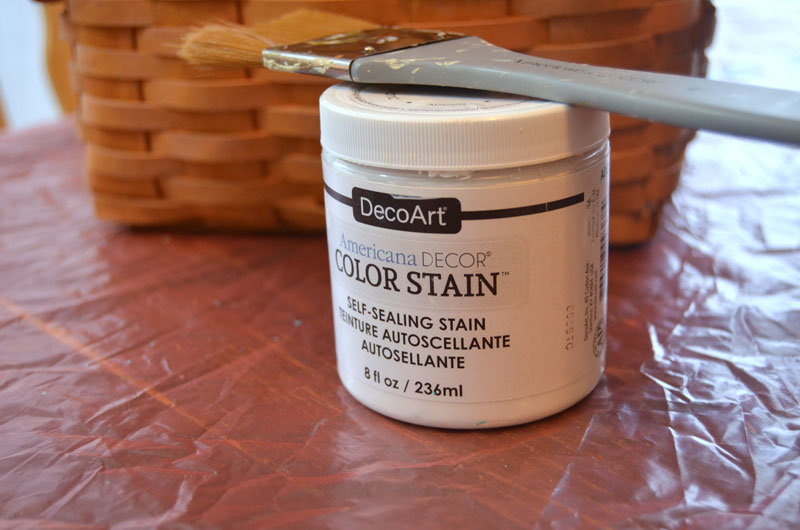 Use DecorArt Color Stain to paint Longaberger Baskets