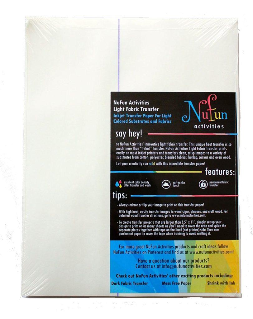 NuFun Activities Inkjet Printable Iron-On Transfer Paper
