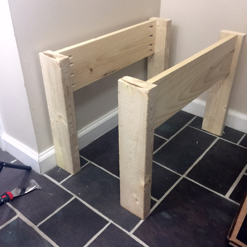 DIY Entryway Bench base