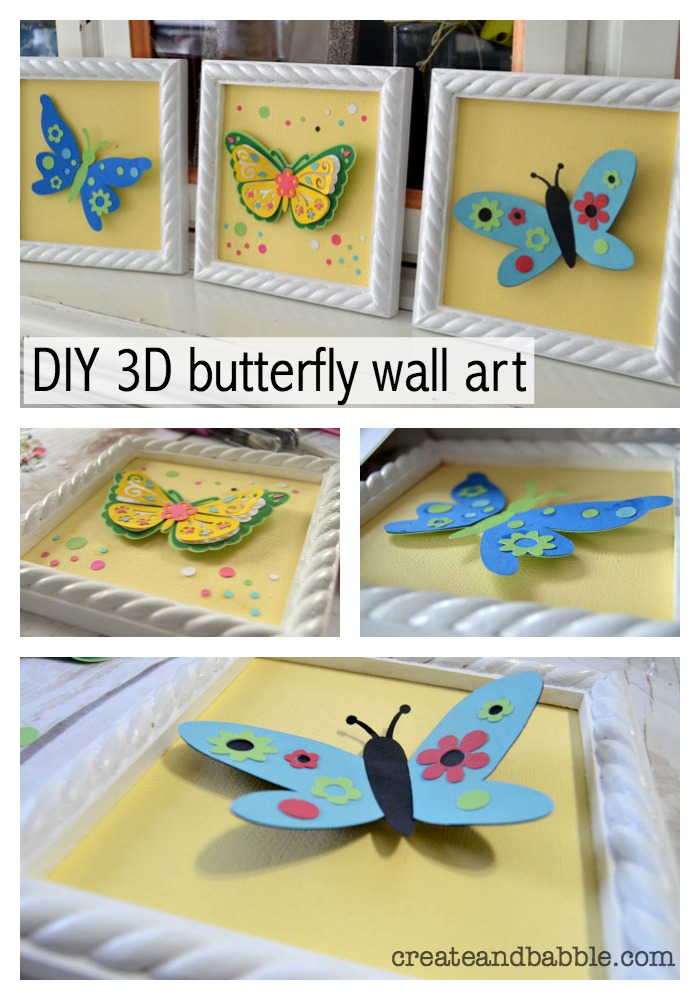 diy 3d butterfly wall art