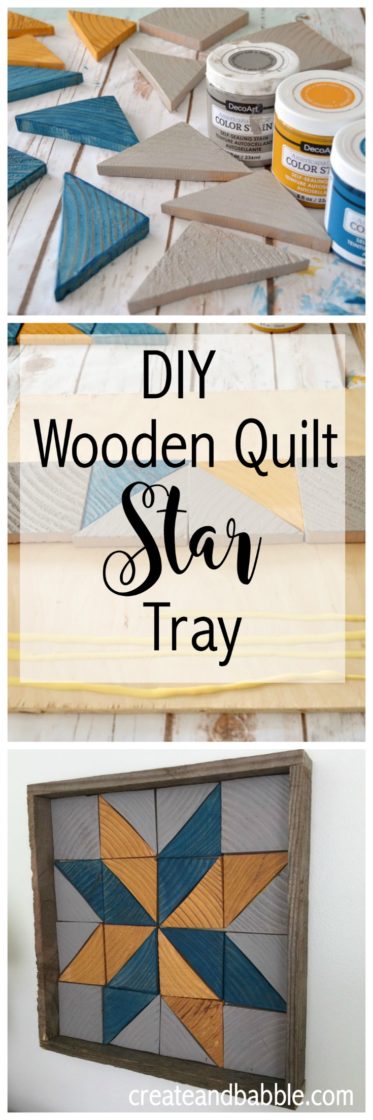 DIY Wooden Quilt Square Tray - Create and Babble