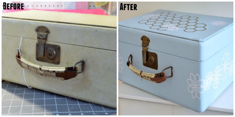 Thrift Store Upcycle Suitcase Makeover