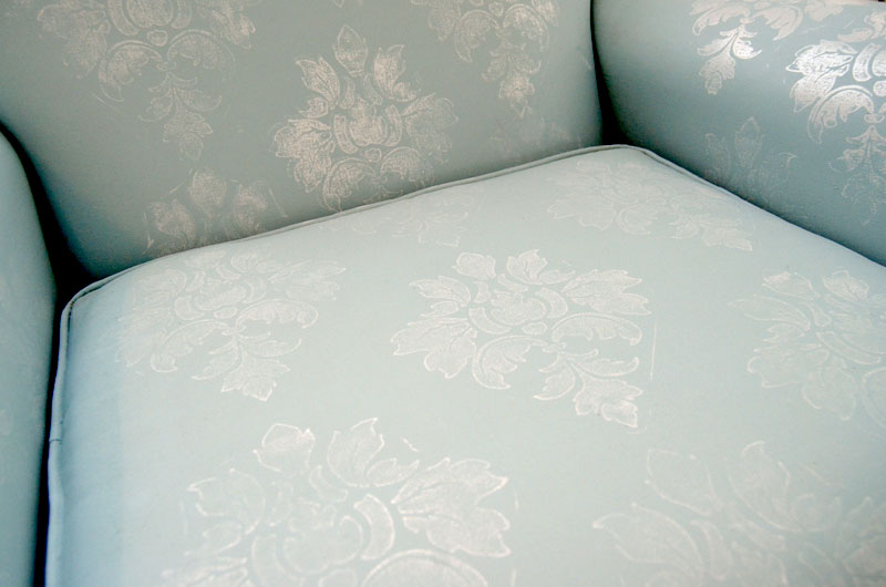 how to use iod decor stamps on upholstered furniture