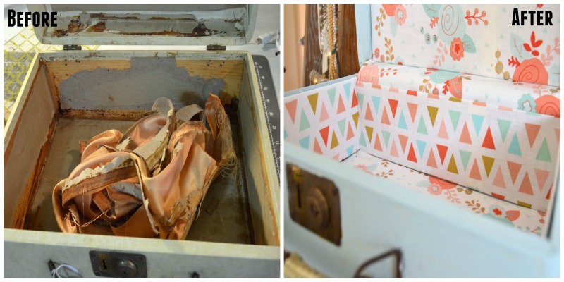 Thrift Store Upcycle Suitcase Makeover