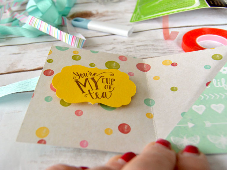 Make Tea Bag Cards with Cricut Explore Air