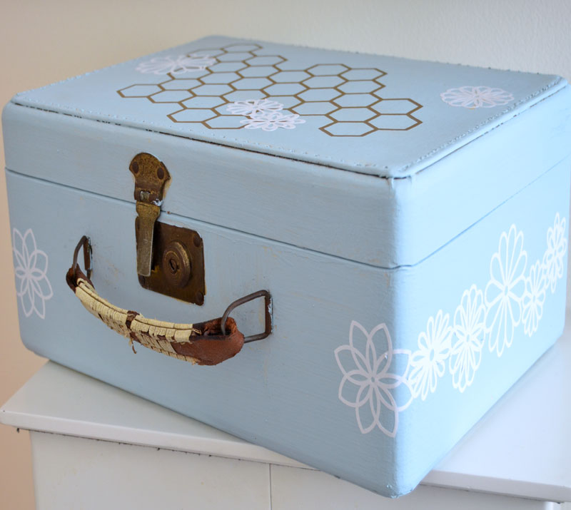 Thrift Store Upcycle Suitcase Makeover