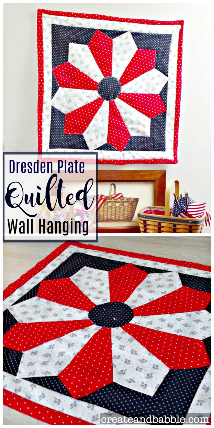 Dresden Plate Quilted Wall Hanging