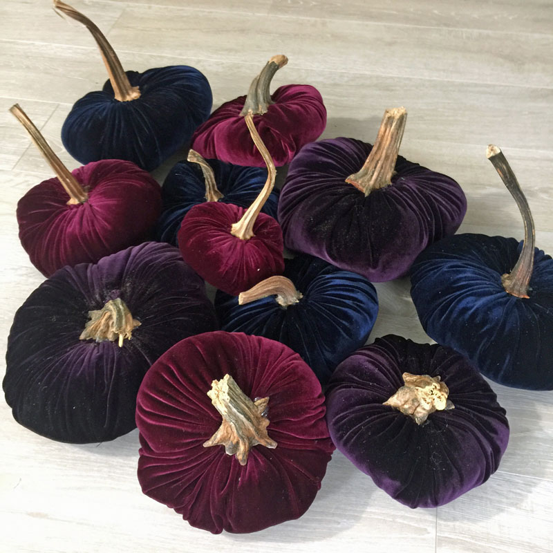 How to make velvet pumpkins with velour clothing from thrift store