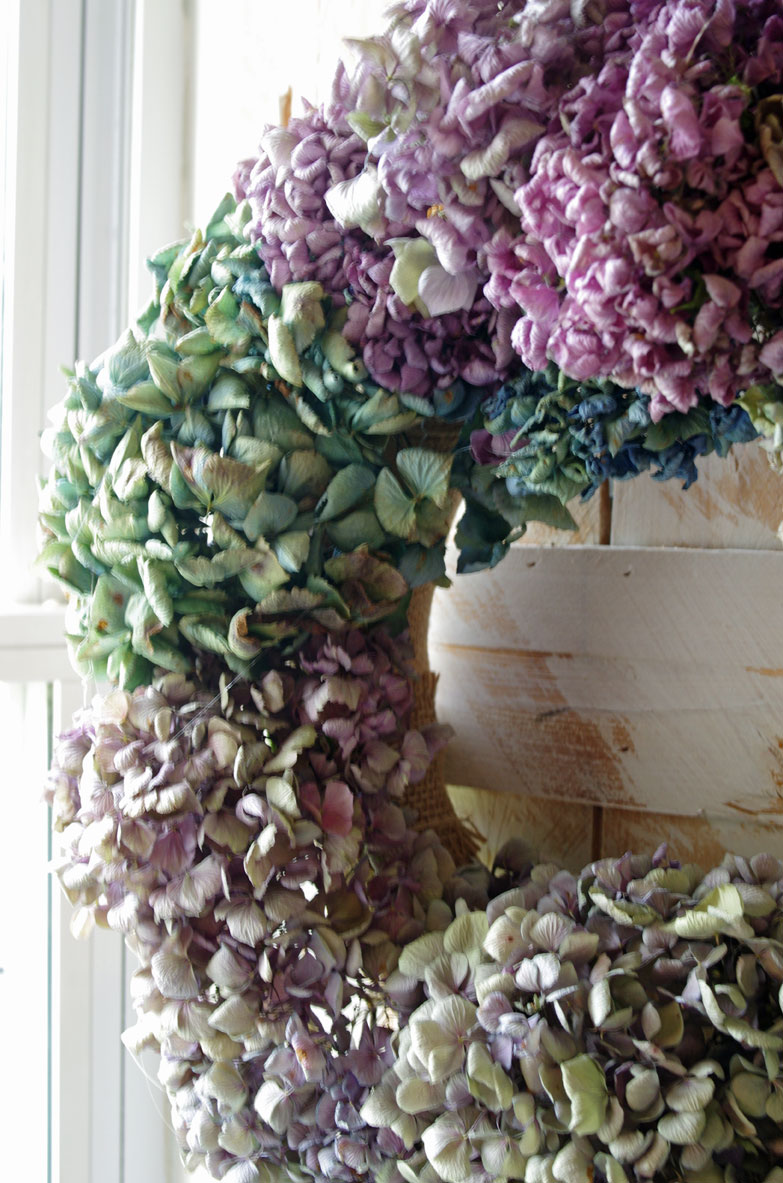 Easy to make hydrangea wreath