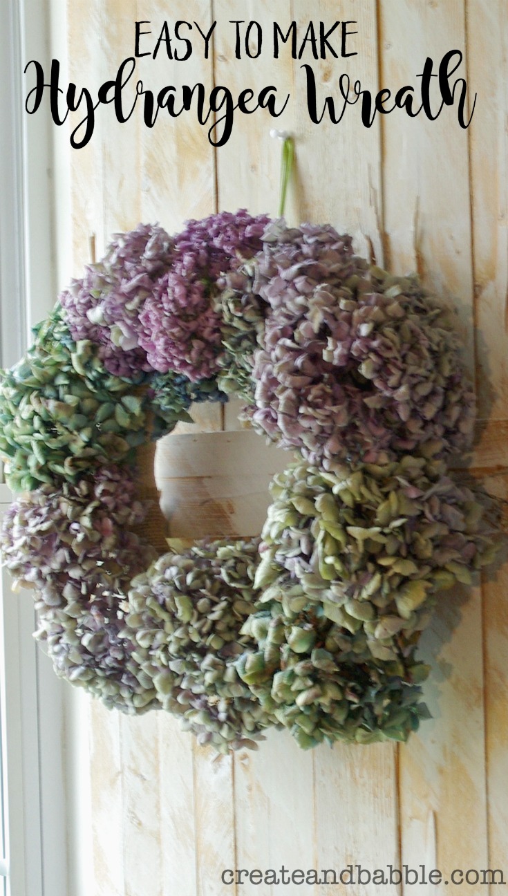 Easy to make hydrangea wreath