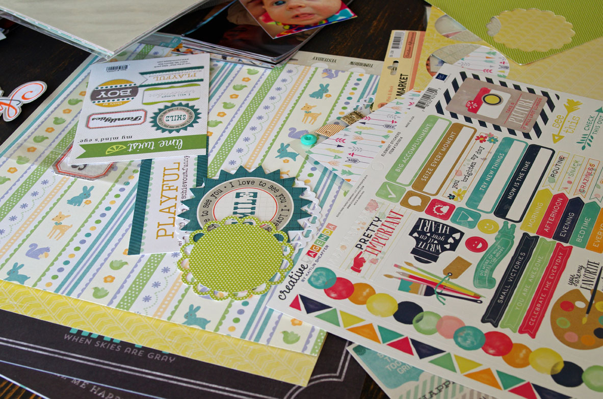 Making pretty scrapbook pages