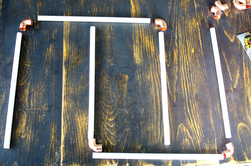 DIY Copper and Wood Magazine Rack