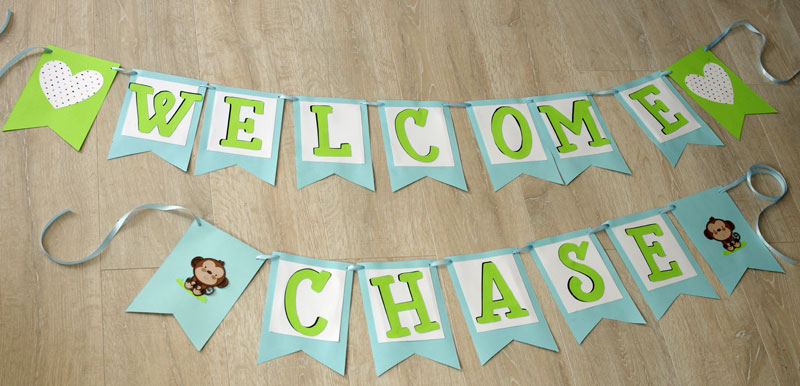 How to Make a Simple Baby Shower Banner  Create and Babble