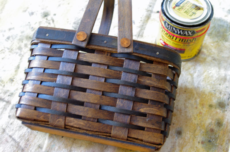 Update old baskets with stain