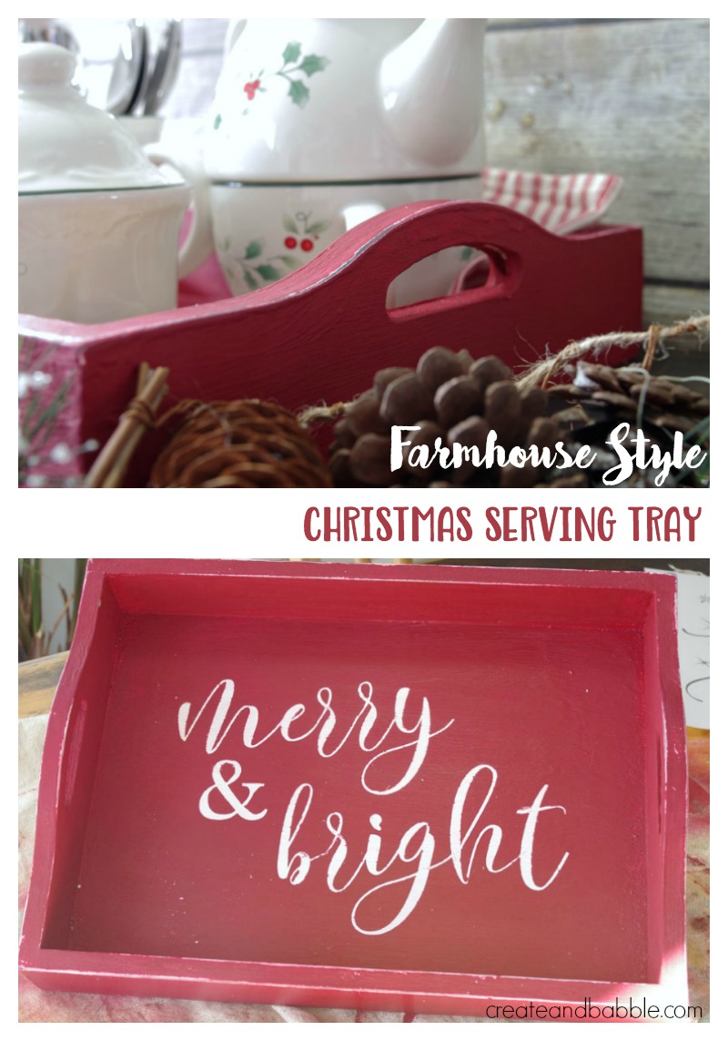 Farmhouse Christmas Serving Tray